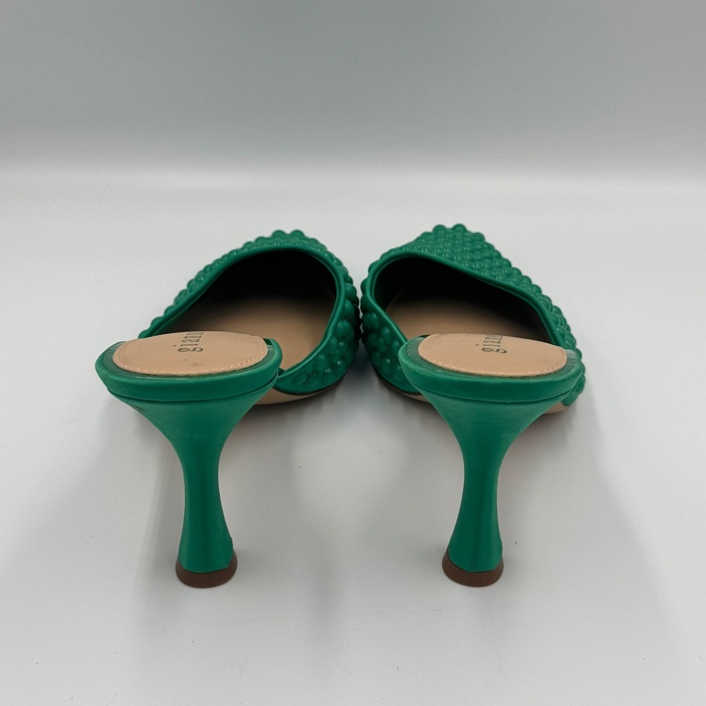 Gianni Bini Green Studded Pointed Toe Mule Heels 9.5M NO BOX - Picture 3 of 8